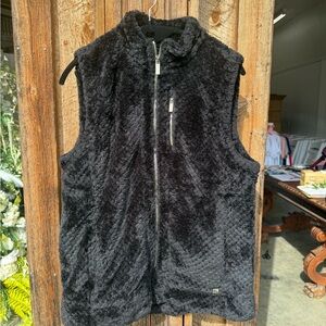 Calvin Klein Black Faux Fur Vest
